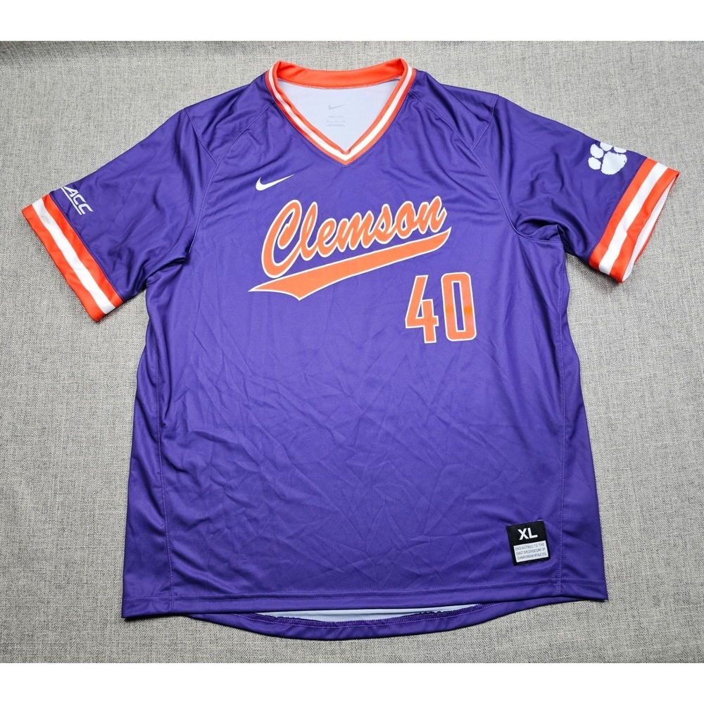 Clemson‎ Tigers Baseball Jersey Mens XL Nike Practice Team Issued Authentic #40